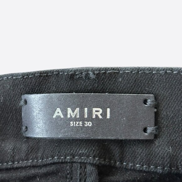 Amiri Broken Black Distressed Jeans - Picture 3 of 4